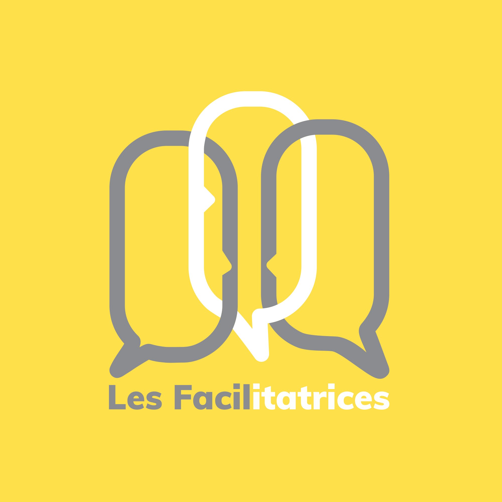 Les Facilitatrices logo sur fond jaune